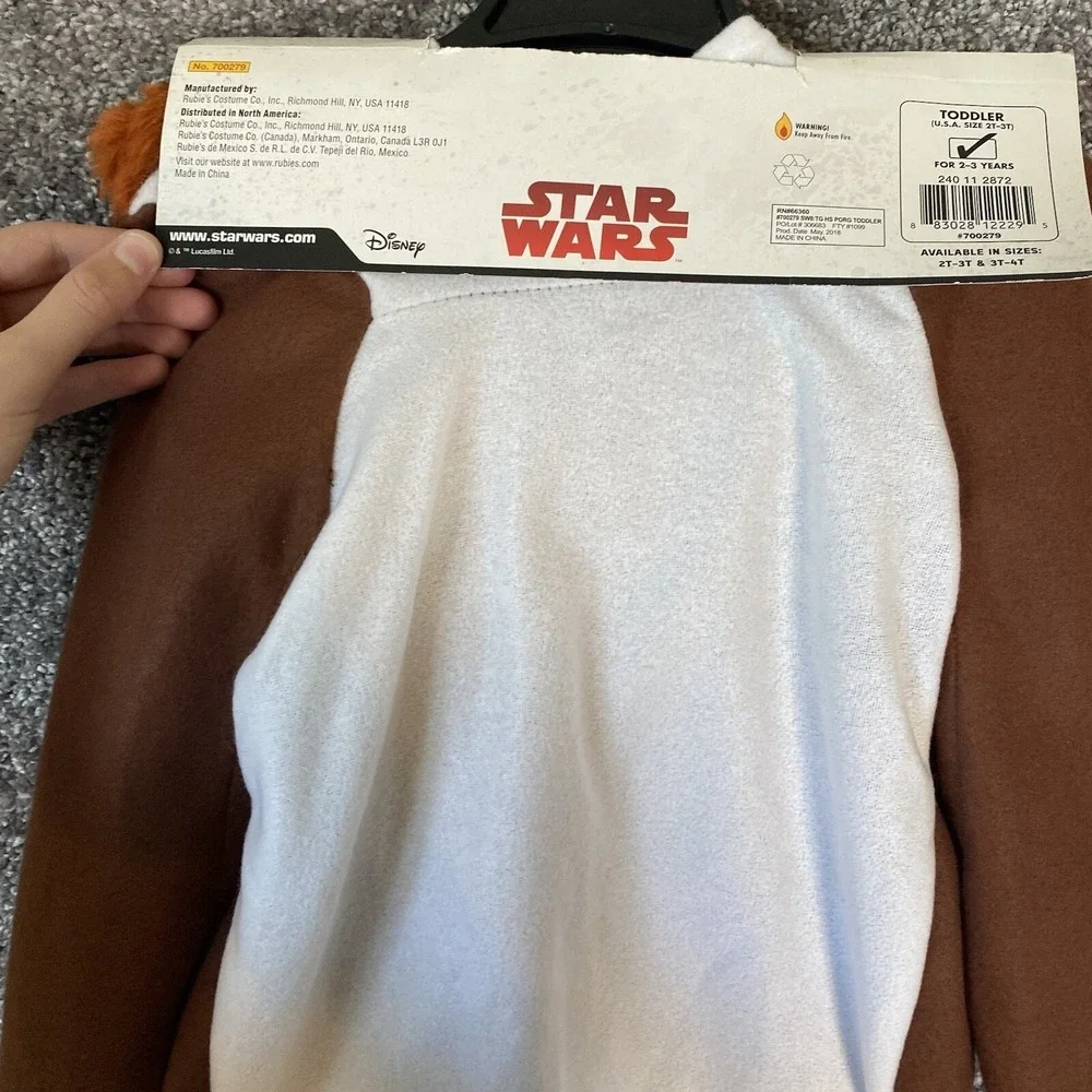 STAR WARS PORG Costume Toddler 2T 3T‎ Baby The Last Jedi Purim NEW Halloween - Picture 6 of 9